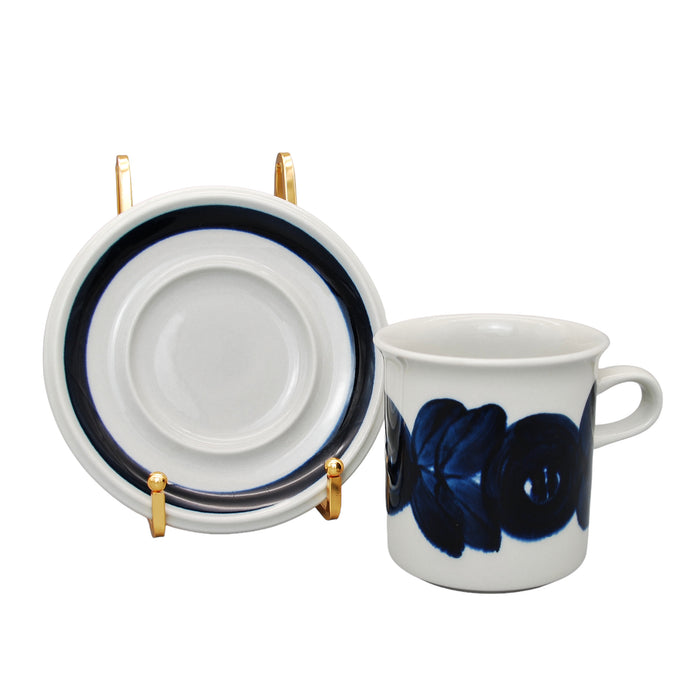 Arabia Anemone Mug & Saucer 0,3 l, vintage mug Arabia