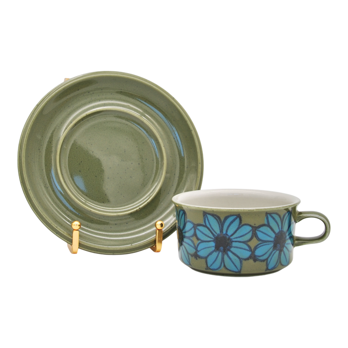 Arabia HLA Tea Cup Green Flower 0,28 l, vintage tea cup Arabia