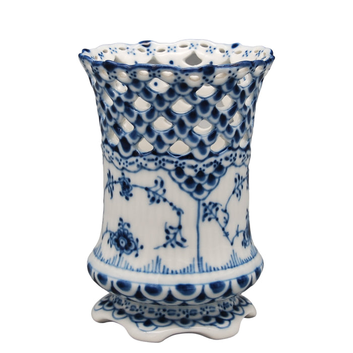 Royal Copenhagen Blue Fluted Full Lace Vase Design 1016, vintage vase Royal Copenhagen