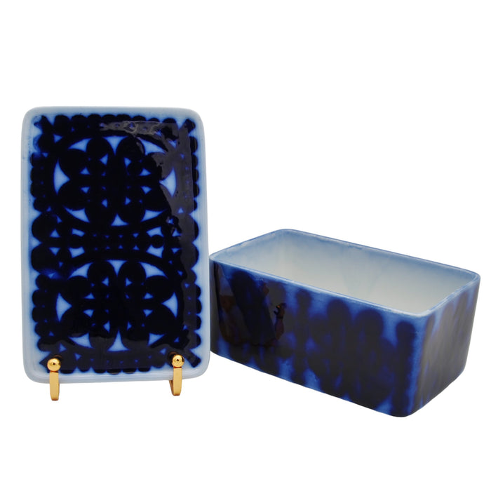 Gustavsberg Blå Husar Butter Dish, vintage butter dish Gustavsberg