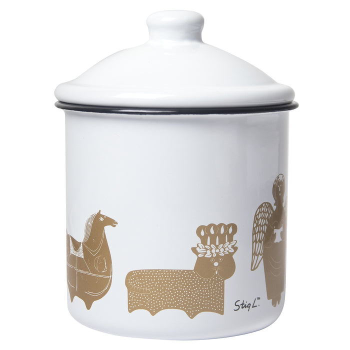 Stig L. Enamel Jar box Pluto Design