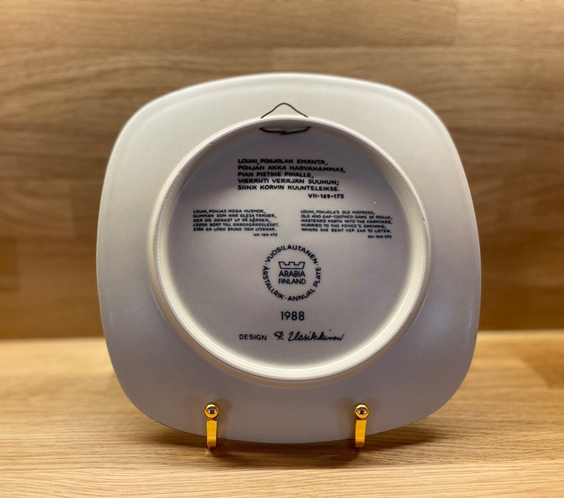 Arabia Kalevala Year Plate 1988 Kalevala year plate Arabia