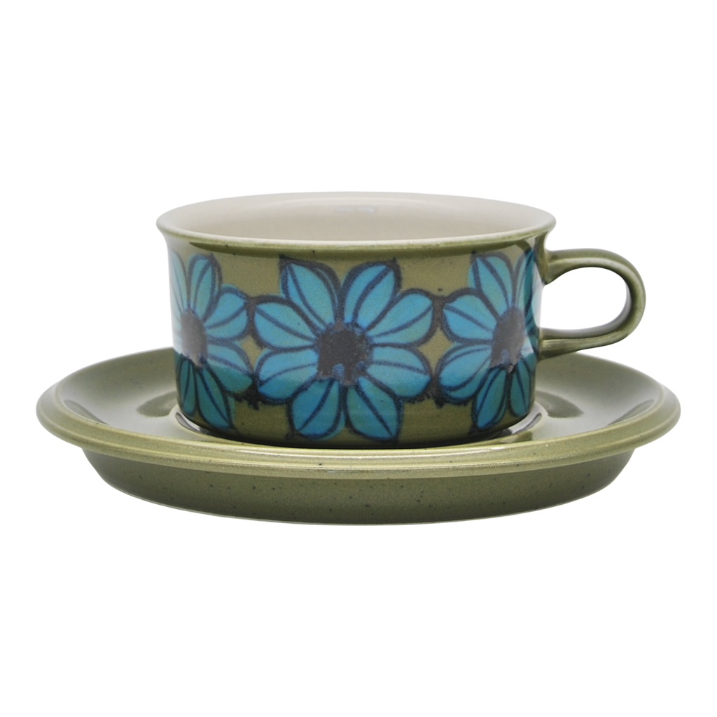 Buy Arabia HLA Flower Tea Cup Green Flower 0,28 l - Vintage - nordajyo